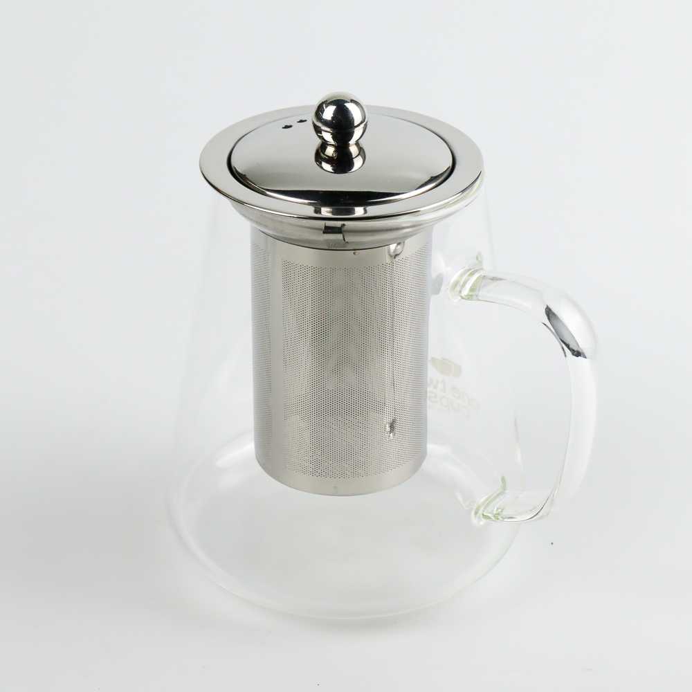 Teko Pitcher Teh Kopi Kaca Aesthetic Dengan Saringan Stainless Ceret Kaca Anti Panas Chinese Teapot Maker One Two Cups