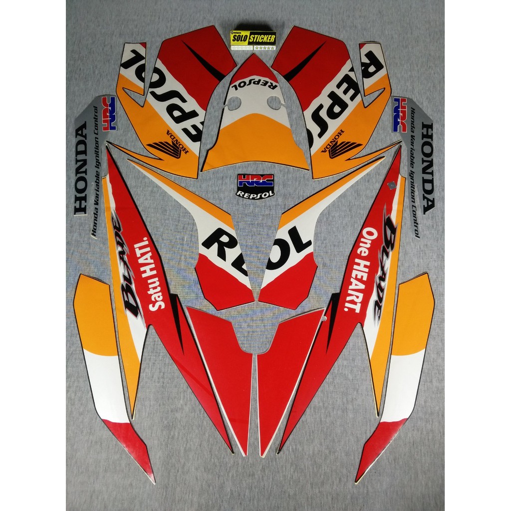 BISA COD Striping Sticker Standar Honda Blade Repsol 2011 2012 Shopee Indonesia