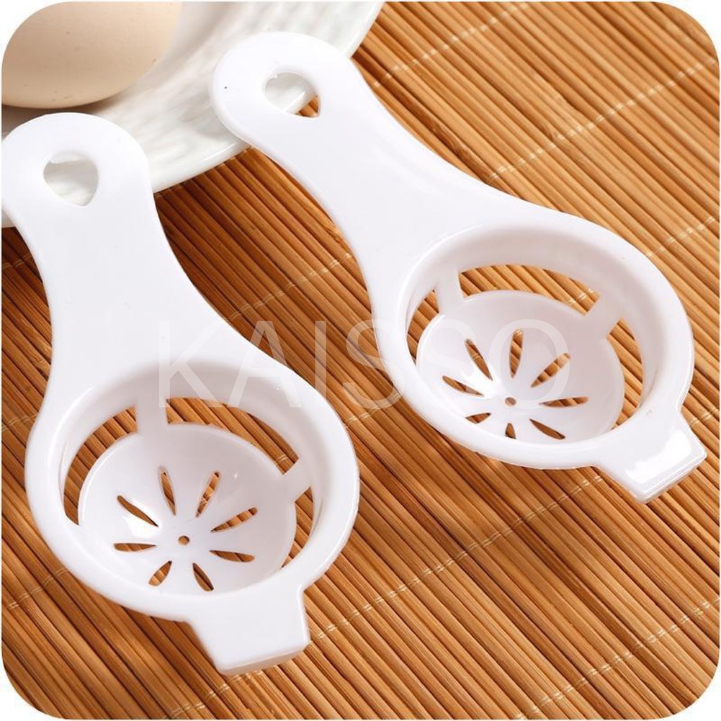 KAISSO - EGG SEPARATOR ALAT PEMISAH KUNING TELUR SENDOK PLASTIK PENYARING PUTIH TELUR