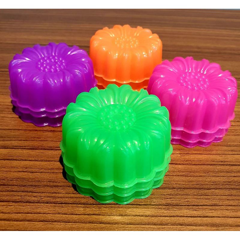 [ KH ] Cetakan Agar Bunga Isi 6pc / Cetakan Jelly Flower Murah / Cetakan Agar Plastik