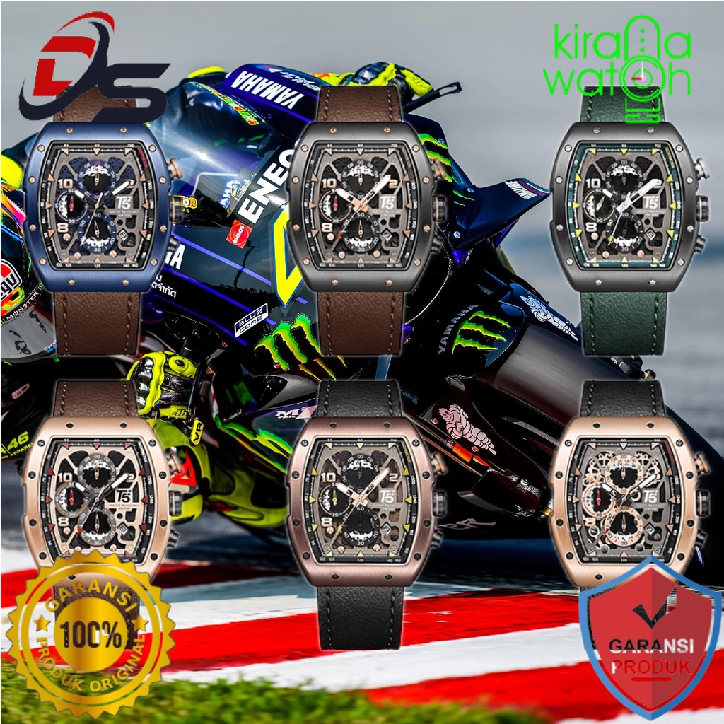 Jam pria T5 H 3870G Original leather strap model AC 6376