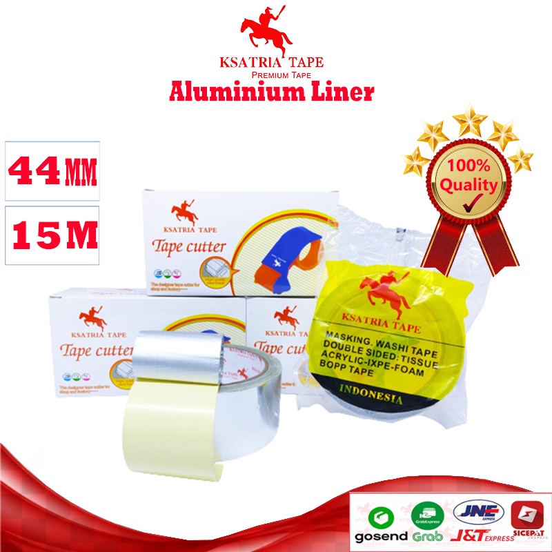 

Lakban Aluminium Liner Dunia Packing LAKBAN ALUMINIUM FOIL TAPE TAHAN PANAS 44mm X 15meter [TERLARIS]