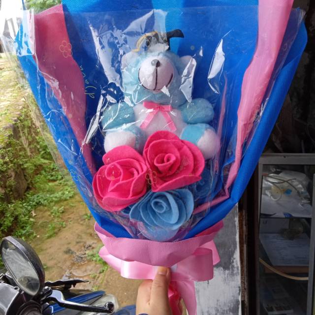 Buket bunga mawar Flanel boneka wisuda Bogor