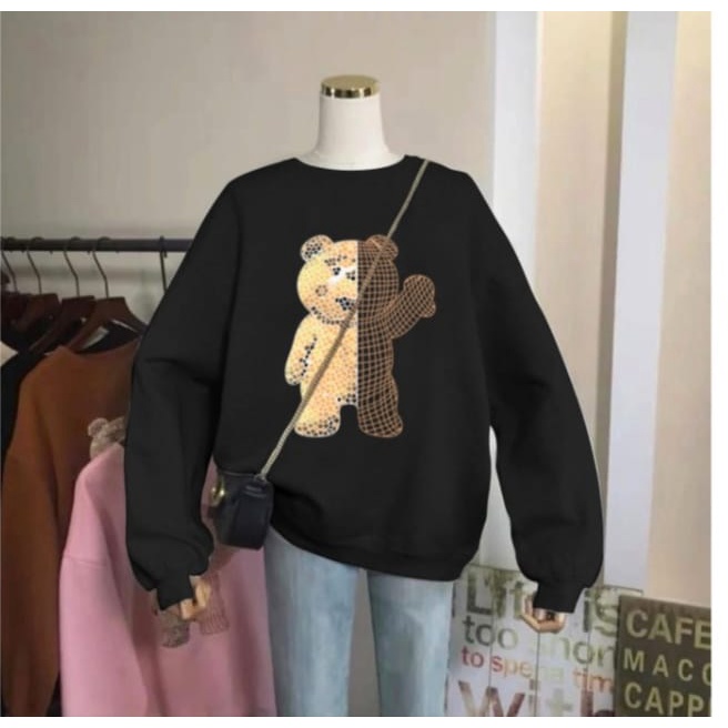 SWEATER OBLONG BEARY OVERSIZE { ld 116 p 60 }