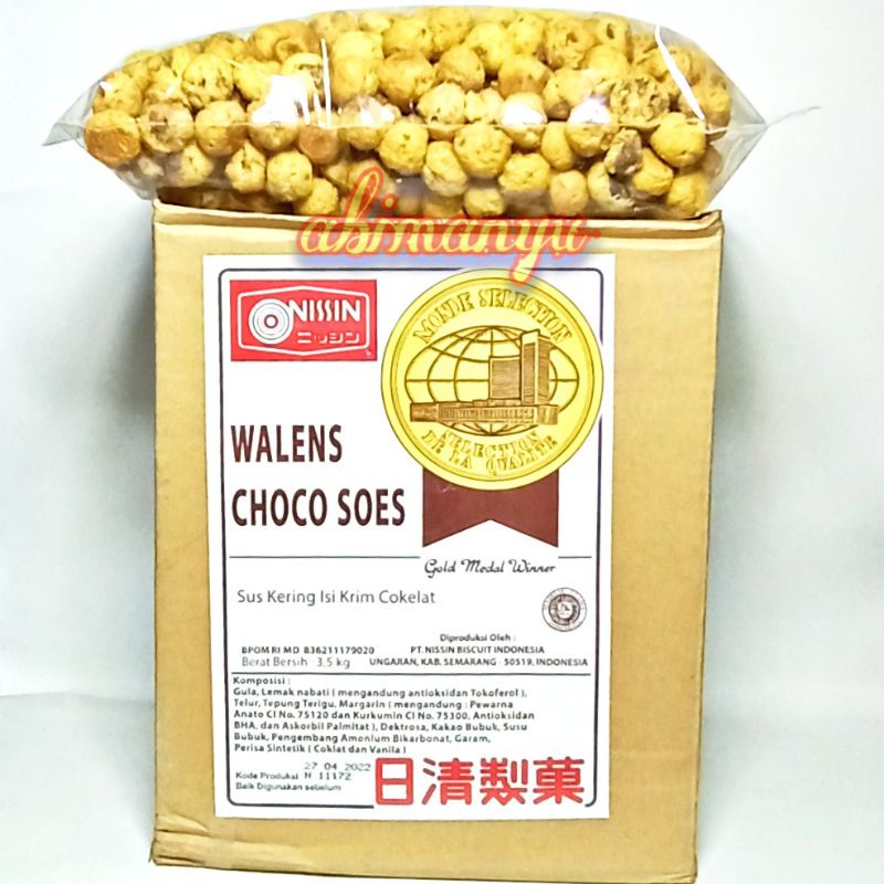 

walens choco soes nissin 500 gram / walen sus coklat kiloan