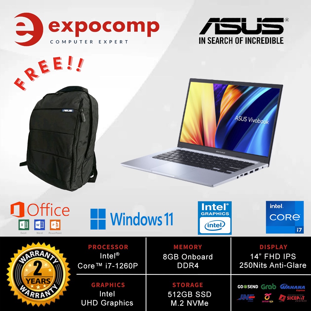 ASUS VIVOBOOK 14 A1402ZA-VIPS753 SILVER CORE i7-1260