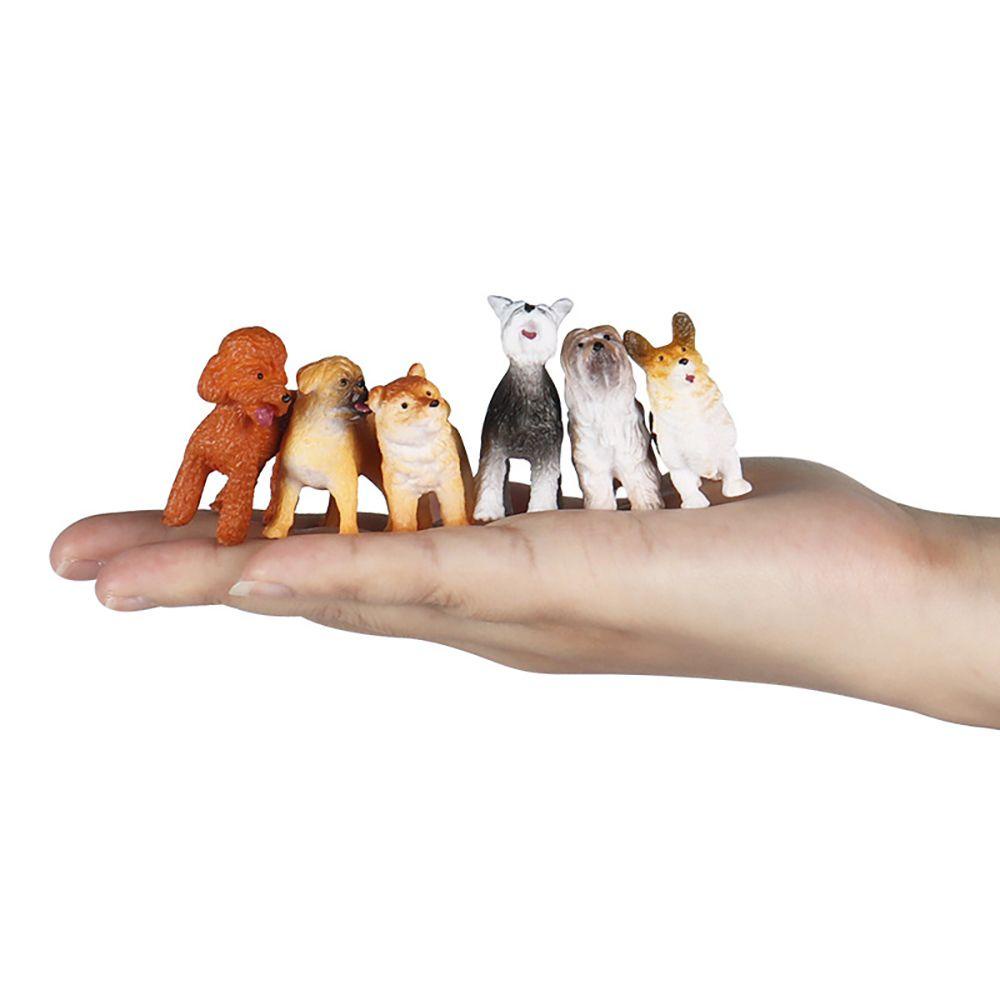 R-flower 12PCS / Set Mainan Edukasi Boneka Anjing Corgi Mirip Asli Untuk Anak Laki-Laki / Perempuan