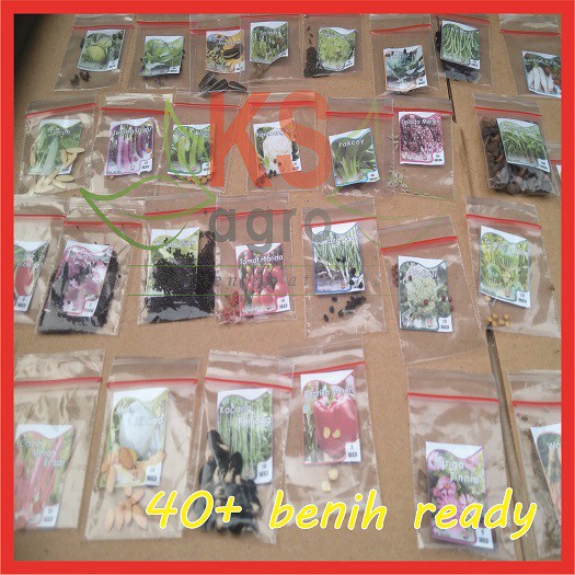 PAKET BERKEBUN DI RUMAH / PAKET PANEN 2 / PAKET BENIH SAYURAN BUAH &amp; BUNGA BEST SELLER !