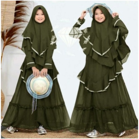 Syari Kid Duvency / syar'i duvenci kid/ gamis anak tanggung /gamis anak remaja / busana muslim anak 