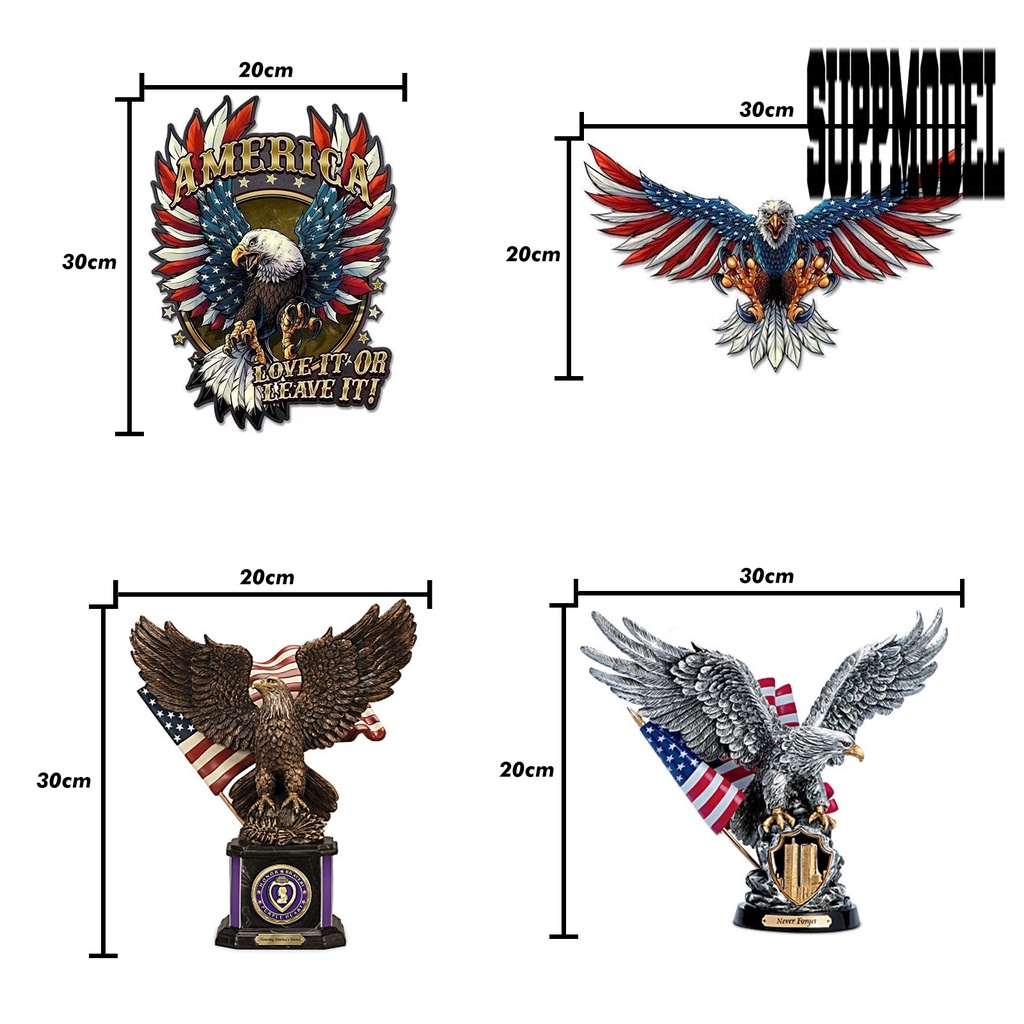 AMERICAN EAGLE Ornamen Stiker Vinyl Motif Elang Amerika Ramah Lingkungan Untuk Mobil