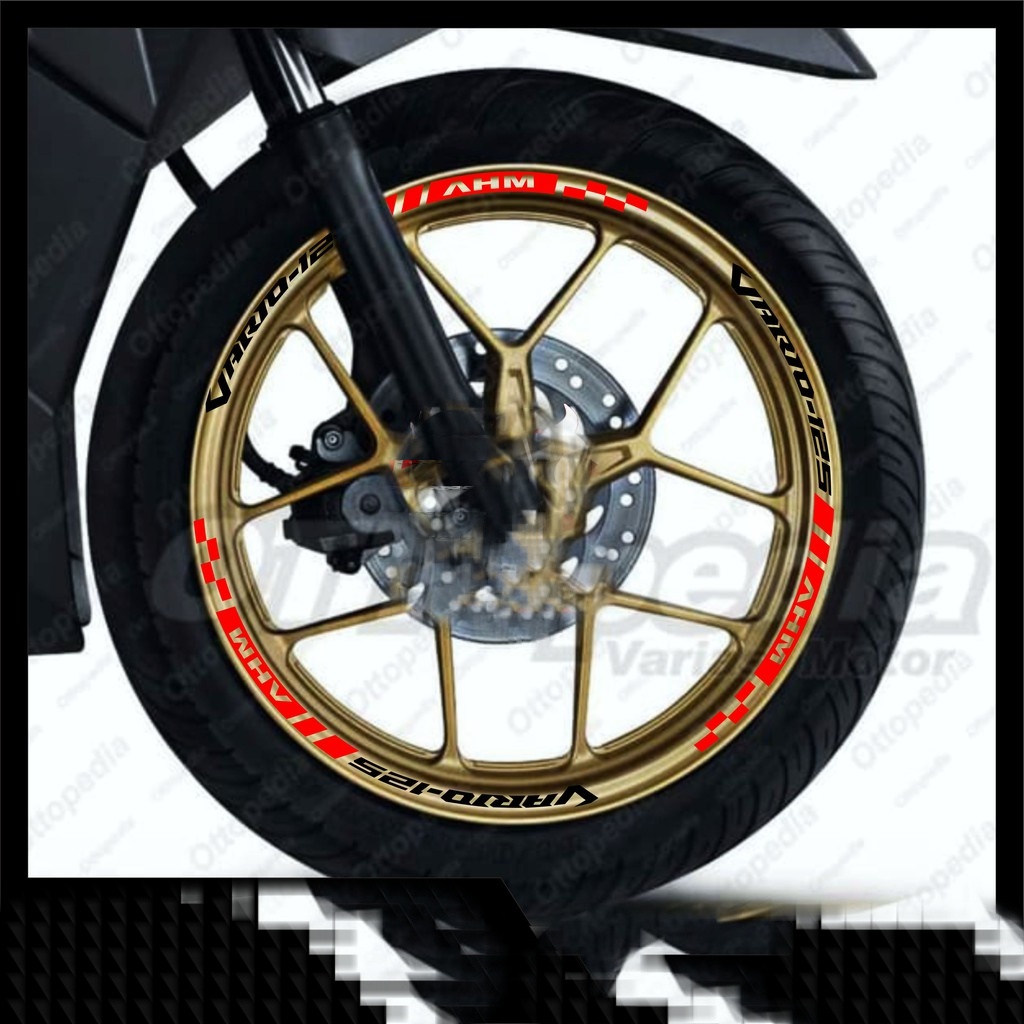 STIKER VELG VARIO 125 AHM VELG GOLD