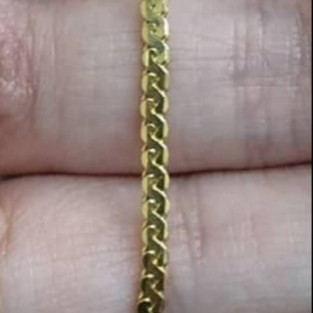 Kalung Panjang SS Chain Cantik Emas asli Kadar 700 berat 5 gram