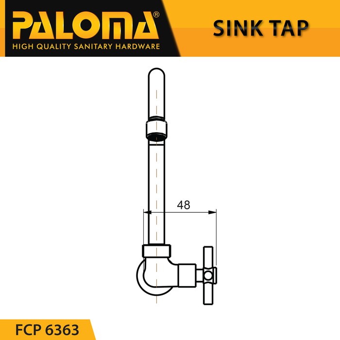 PALOMA FCP 6363 Keran Sink Angsa Cuci Piring Dapur Tembok Kran Air