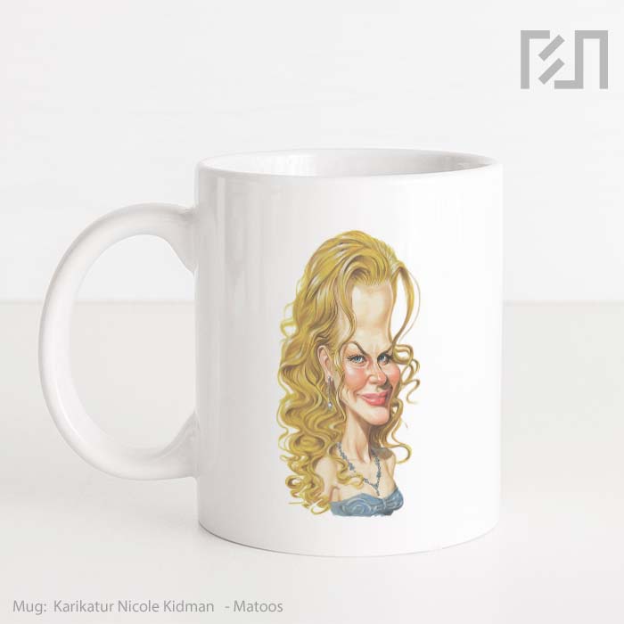 Gelas Keramik Caricature Nicole Kidman Mug