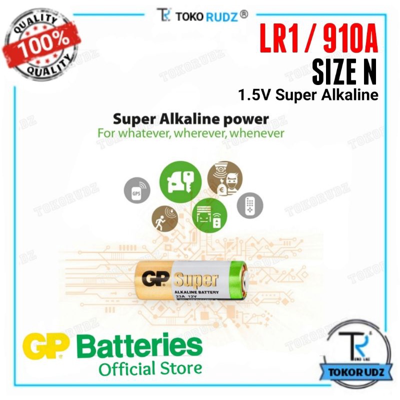 Baterai Batre LR1 910A 1.5V Super Alkaline GP Original Battery isi 2 Pcs