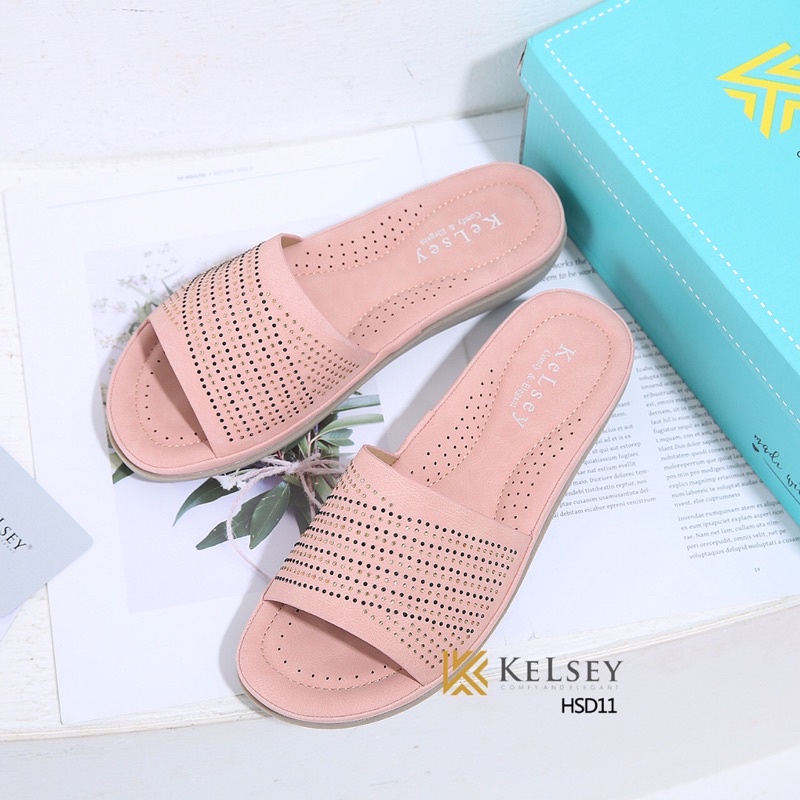 Kelsey Sandal Selop Wanita Import / Sendal Slip On Wanita HSD11