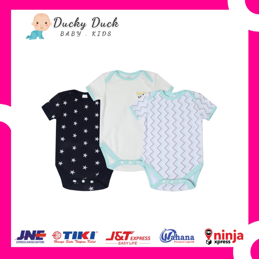 Ducky Duck - Colorland Short Sleeves Jumper / Romper Baby - Tipe Boy B