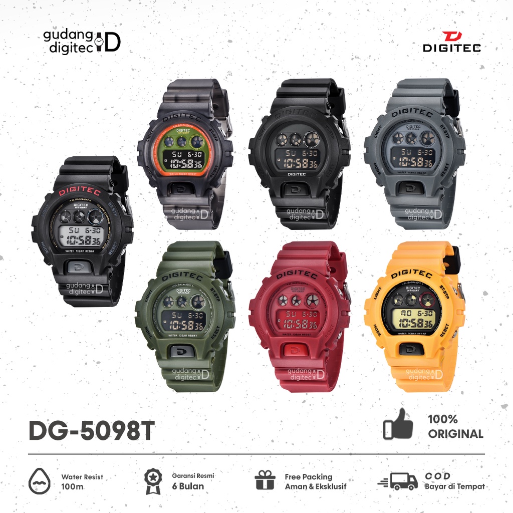 DIGITEC 5098 DG5098T DG-5098 Jam Tangan Pria Original