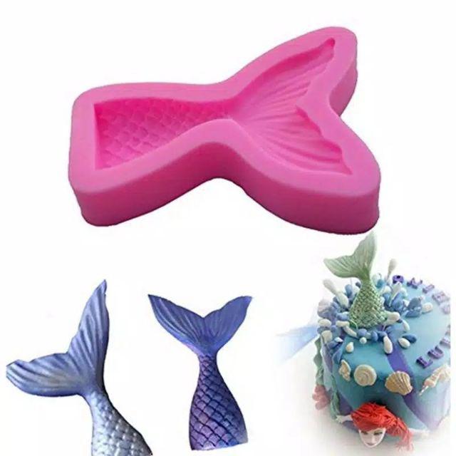 Diy Cetakan Dengan Bahan Silikon Dan Bentuk Ekor Mermaid Untuk Hiasan Kue / Fondant