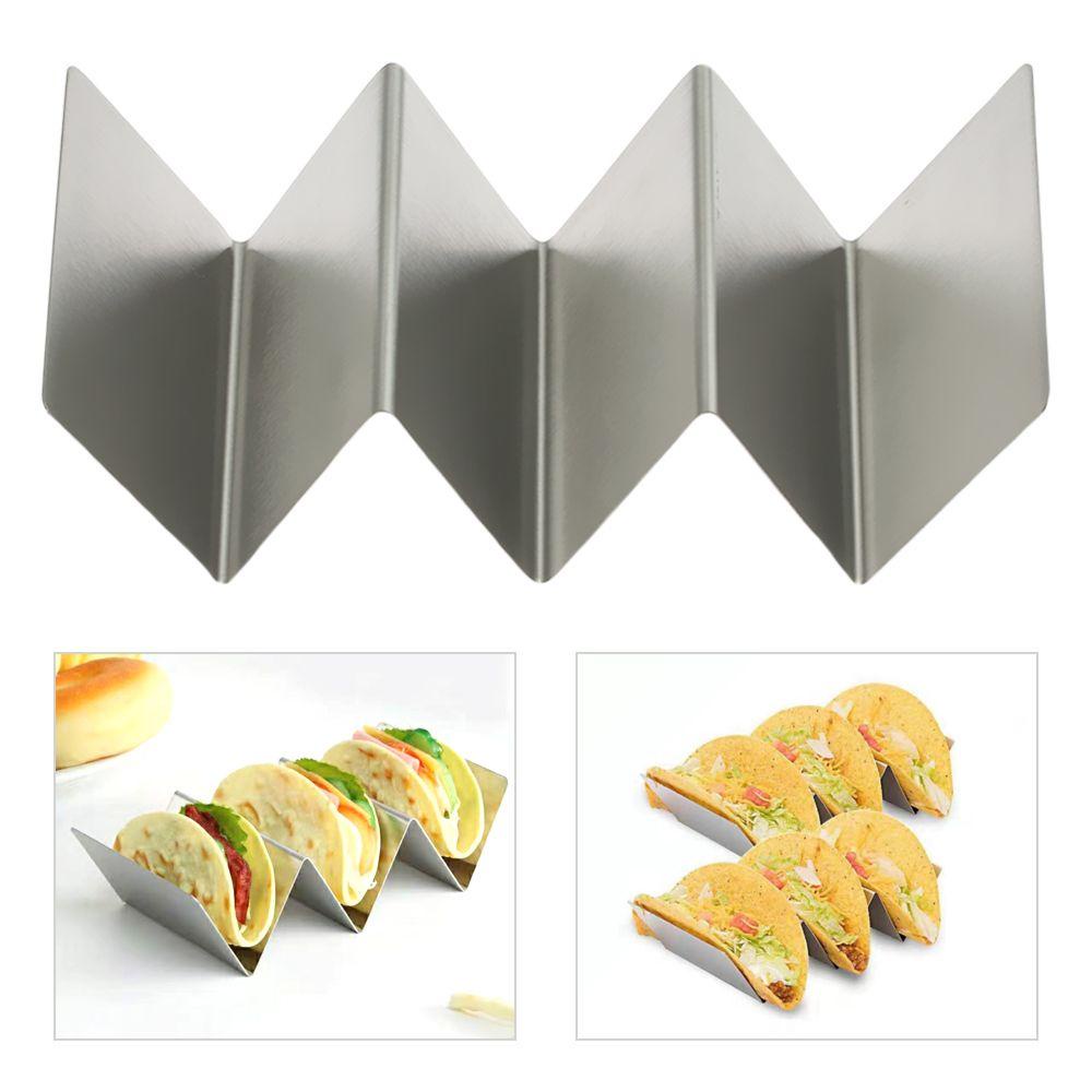 Tempat Taco Nanas Bentuk Gelombang Dapur Stainless Steel Burrito Stand