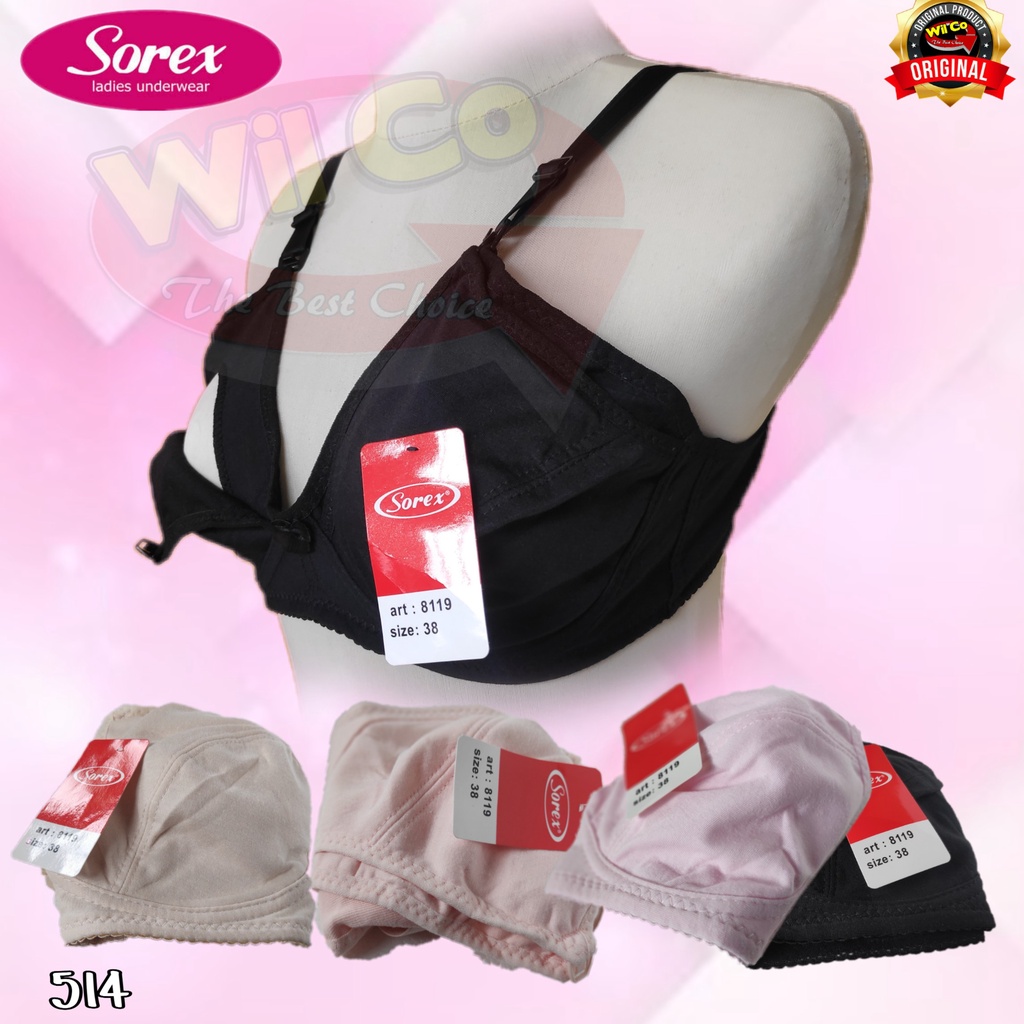 K514 SOREX BRA MENYUSUI KANCING DEPAN SIZE 34 - 42 FULL COVERAGE