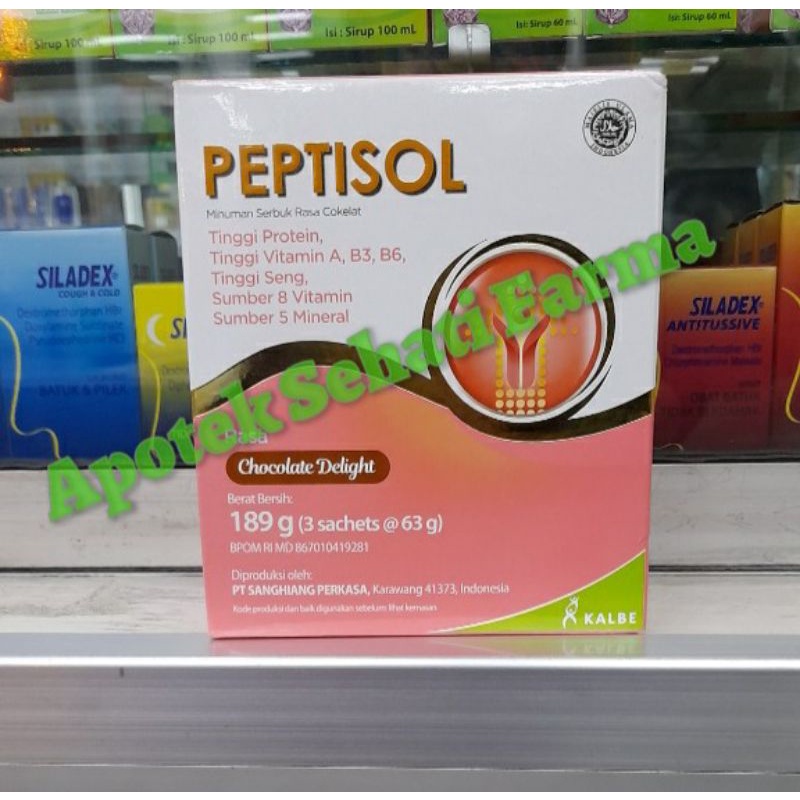 

PEPTISOL 189gram ( 3 sacet x 63 gram ) Susu Tinggi Protein