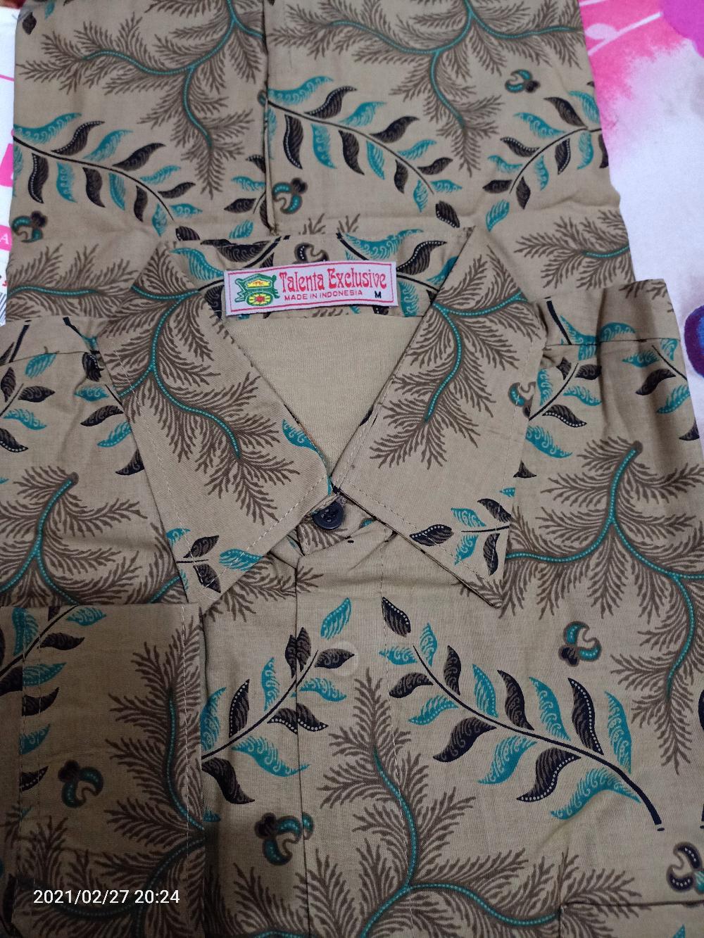 Kemeja Batik Prabu Bahan Katun Baturaden Reguler Fit A585