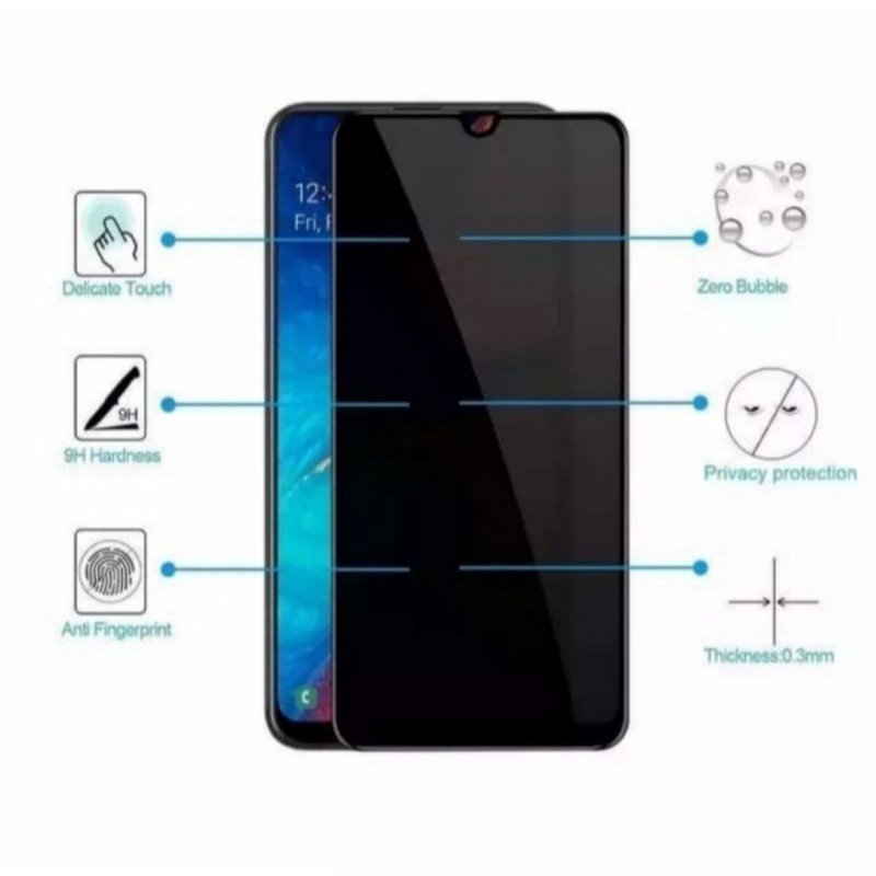 Realme C21Y C25Y tempered glass privacy anti gores anti spy