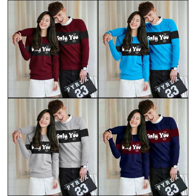 Sweater Only You - Sweater Couple - Kaos Couple - Reseller Couple
