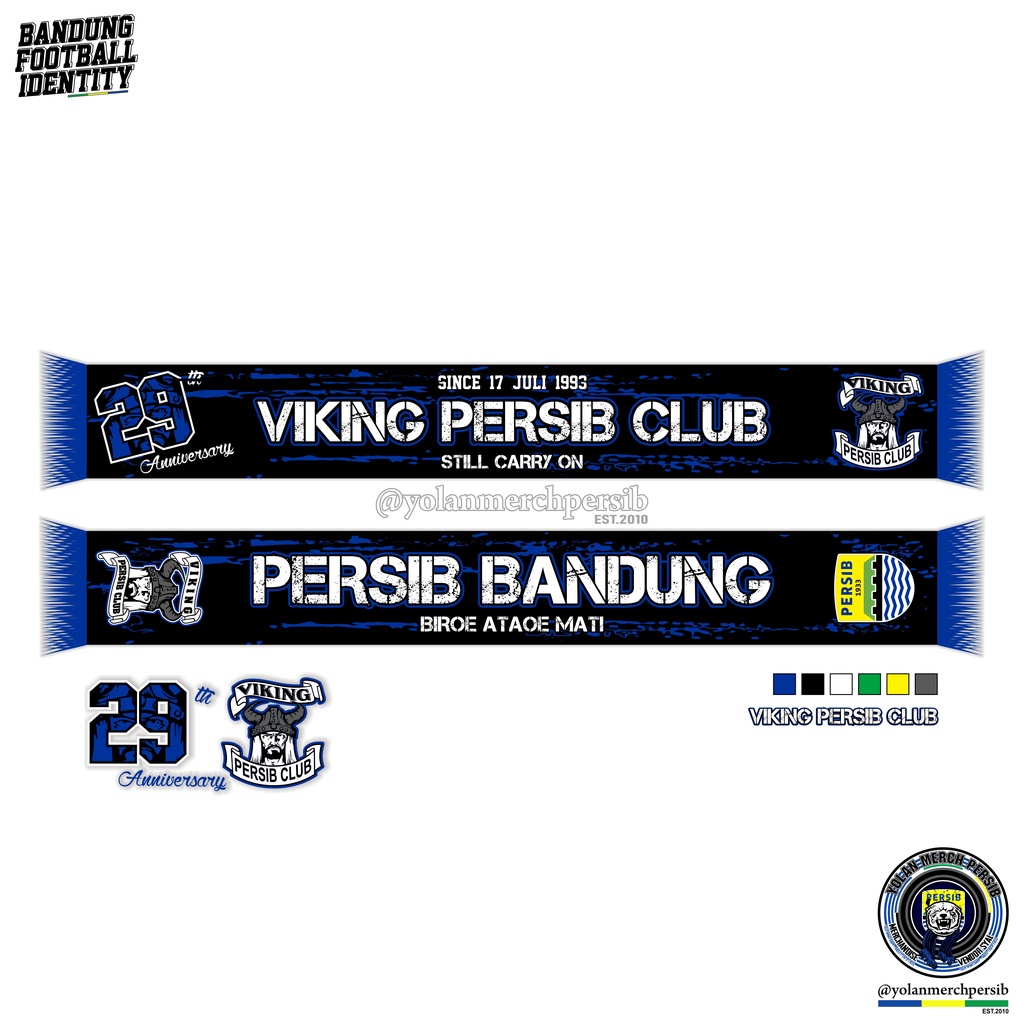Syal Persib - Anniversary 29 th Viking Persib Club