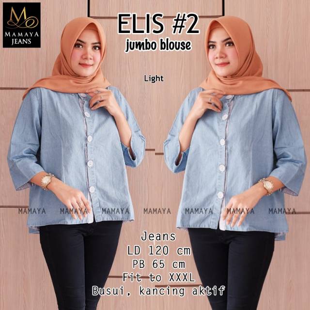 Elis 2 Jumbo Blouse Jeans Baju Wanita Shopee Indonesia Elis 2 Jumbo Blouse Jeans Baju Wanita Shopee Indonesia