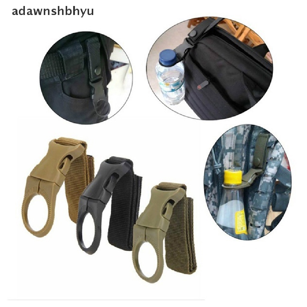 Adawnshbhyu Nylon Webbing Gesper Tempat Botol Air Klip Panjat Carabiner Sabuk Outdoor Tools