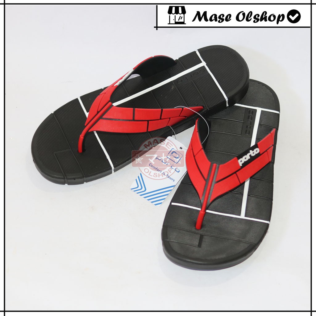 Sandal Jepit Pria Porto 1034M Karet Anti Slip