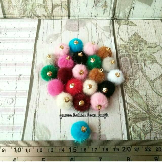 Pompom Landak Warna Polos