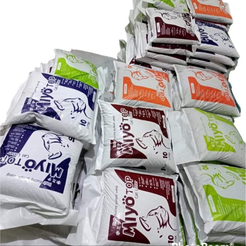 Miyyo 10 Liter - MiyoTop Pasir Gumpal Wangi 10 Ltr - Litter Box Kucing - Bentonite