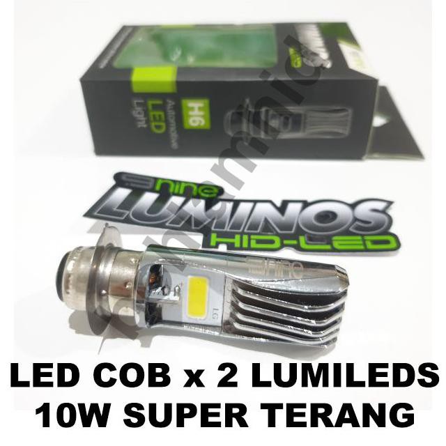 Lampu Motor Led Luminos Spin 9Nine Pnp H6 M5 T19 Bohlam Putih Bohlamhid Dijamin