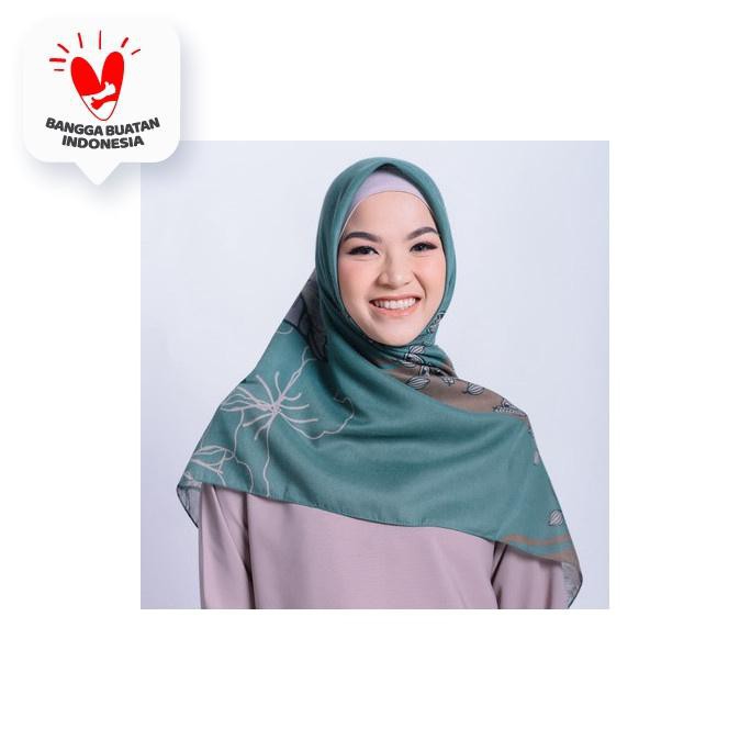 ZM Zaskia Mecca - Adonara Green Scraf Kerudung Segi Empat