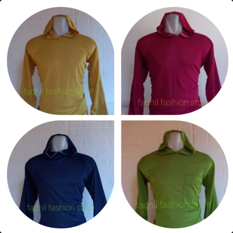 Baju Basahan Kerja Proyek Bangunan Lengan Panjang Berkupluk Kaos Petani Murah Kaos Seragam Sawah