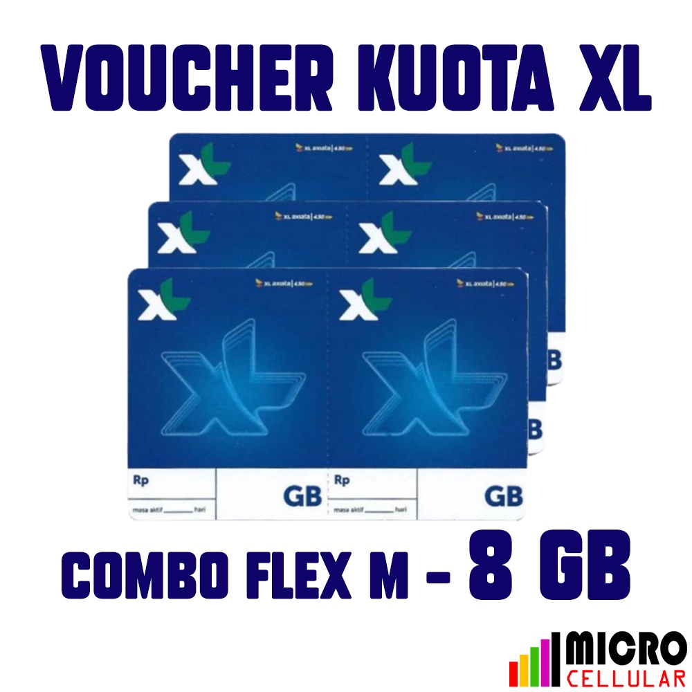 Voucher XL Combo Flex M 8 GB + Bonus Kuota 2 GB