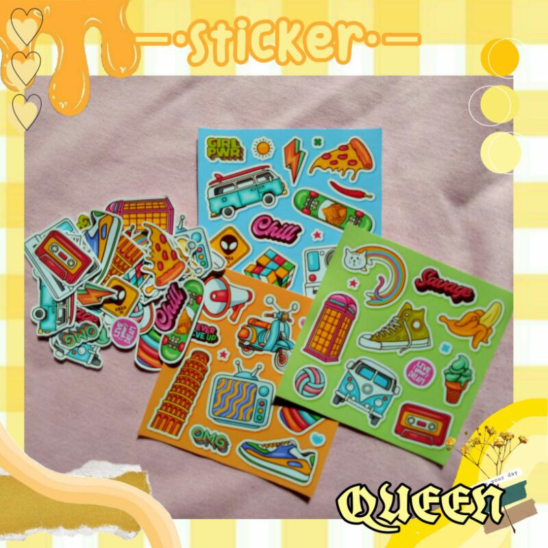 

STICKER TUMBLR AESTHETIC | isi 31pcs