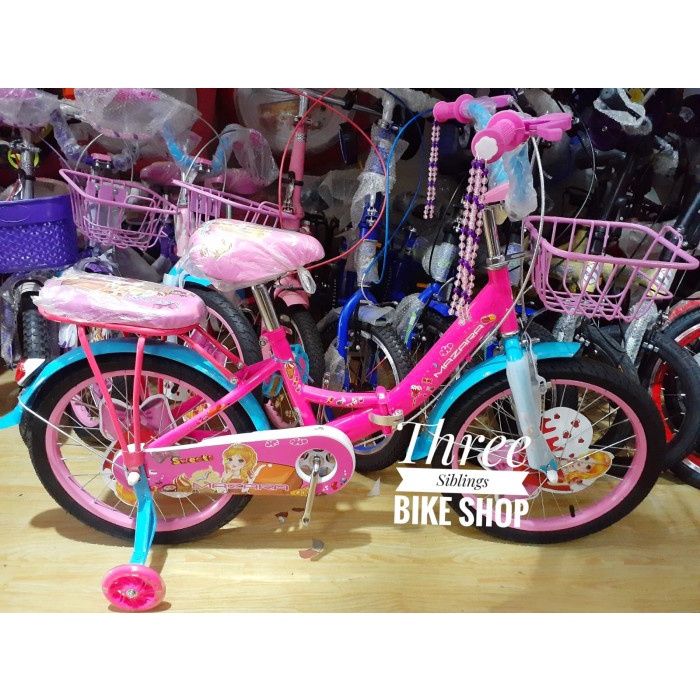 SEPEDA LIPAT MAZARA 18 INCH WARNA PINK BLUE