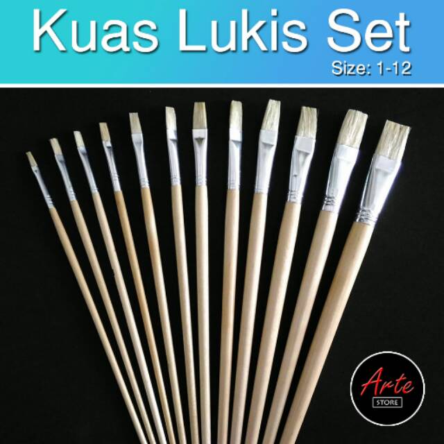 Kuas Lukis - Brush Set isi 12 pcs