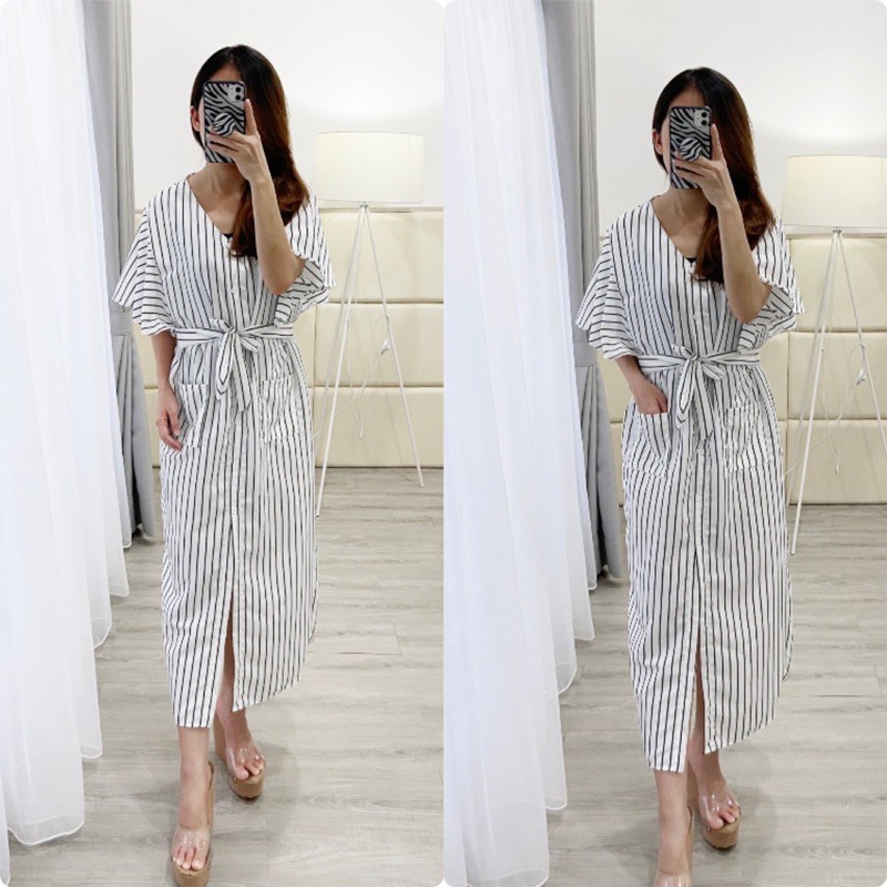 maxy dress salur wanita ( K1267)