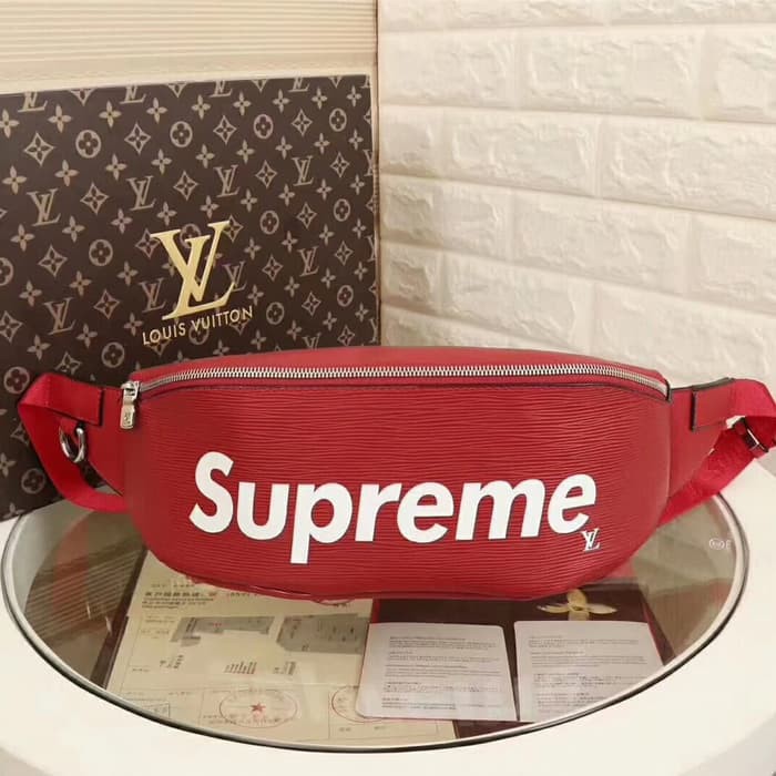 supreme x lv waist bag