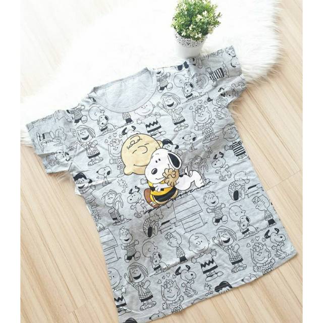 SNOOPY COMIC OVERSIZED TEE - kaos jumbo