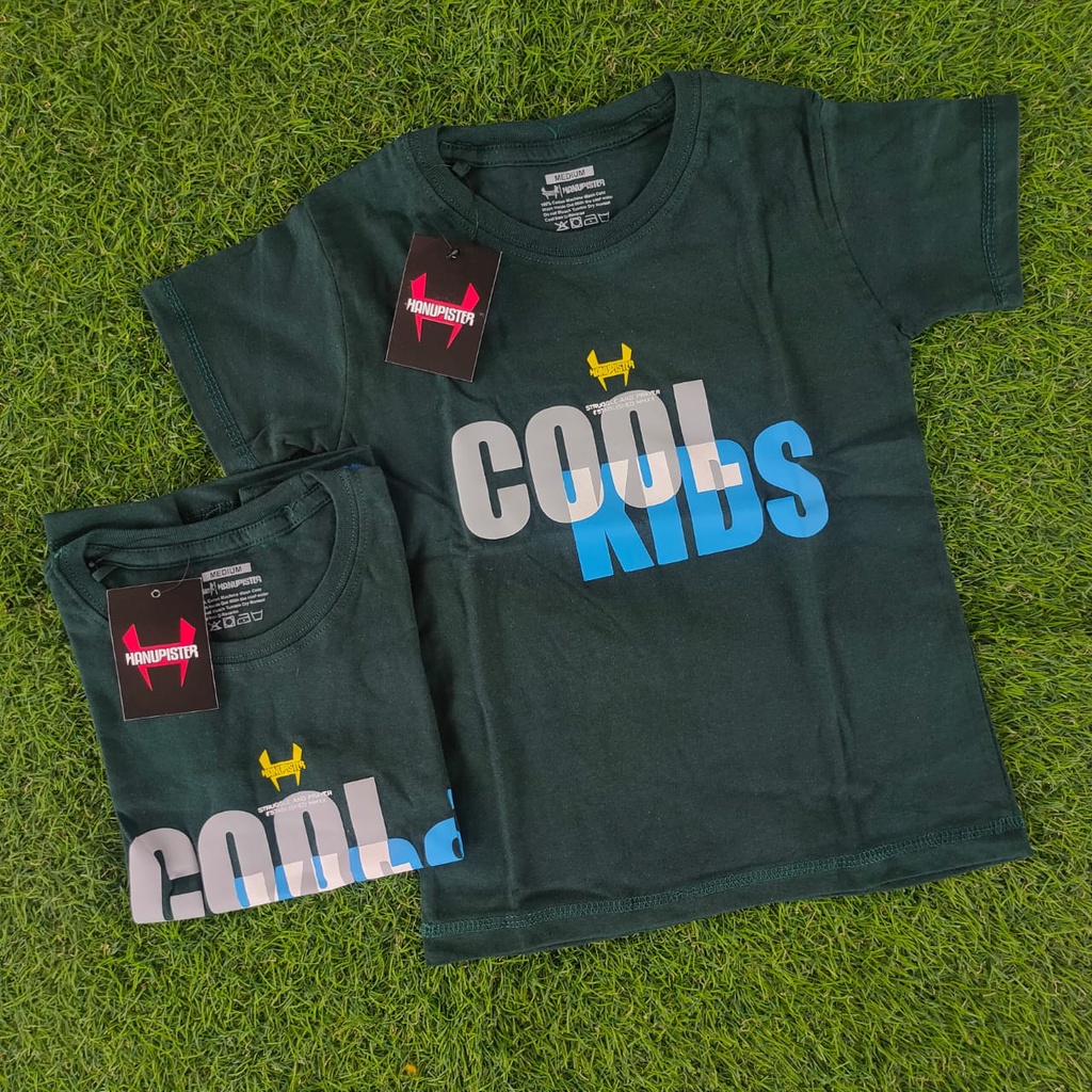 Baju Kaos Distro Anak Baju Distro Anak Kaos Oblong Anak Baju Anak Perempuan Cool Kids Hijau Army