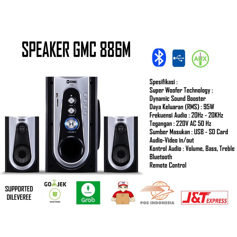 SPEAKER MULTIMEDIA AKTIF GMC 886M BT BLUETOOTH SPEAKER MEETING