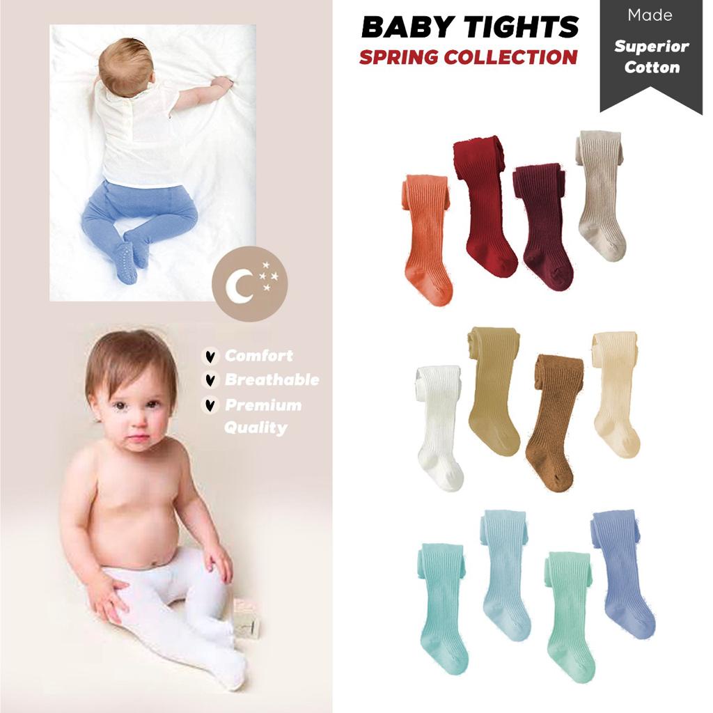 1 Pack Isi 4 Legging Bayi Carterlove Tutup Kaki Anti Slip Polos Cotton Rich Adem Newborn