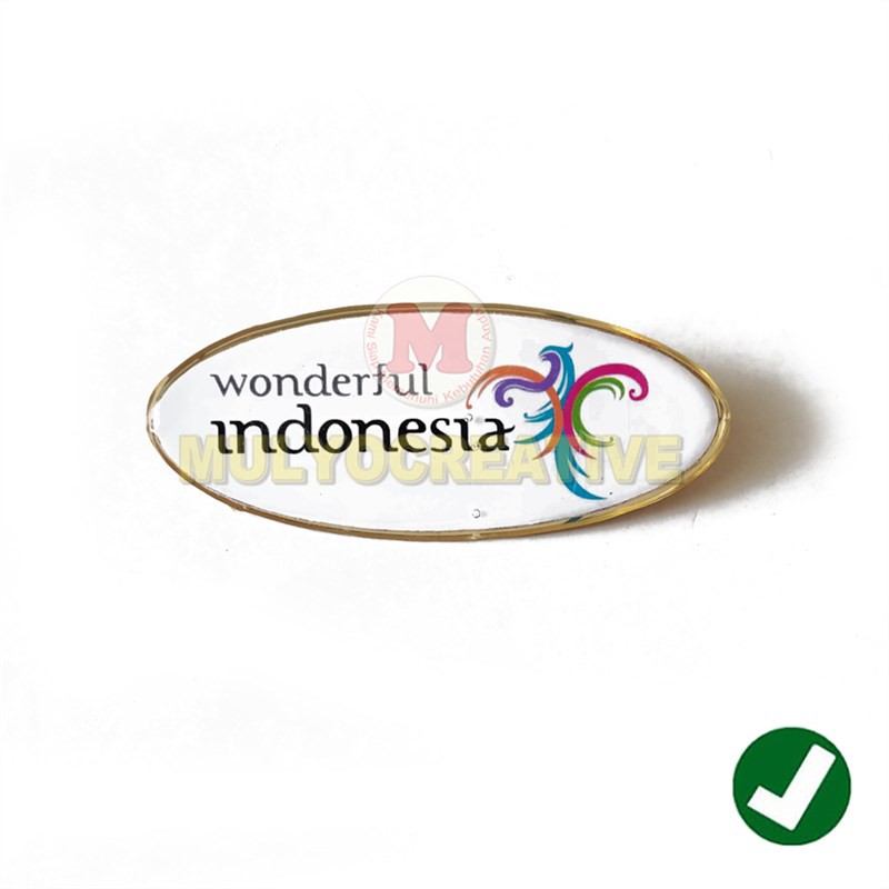 Pin Wonderful Indonesia Model Oval Pin Bros Pesona Indonesia Murah