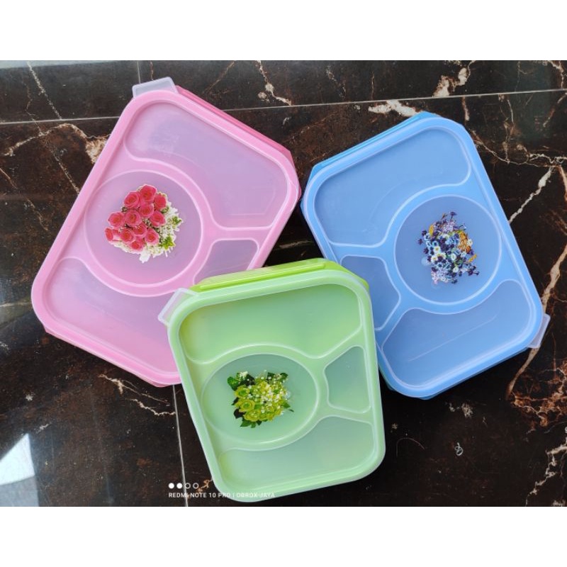 Tepak Makan Davina/Tepak Makan Plastik/Tepak Makan isi 4